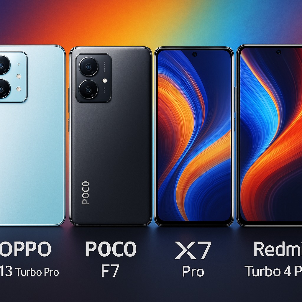 Oppo K13 Turbo Pro Vs Poco F7 Vs X7 Pro Vs Redmi Turbo 4 Pro – Full Specs Comparison